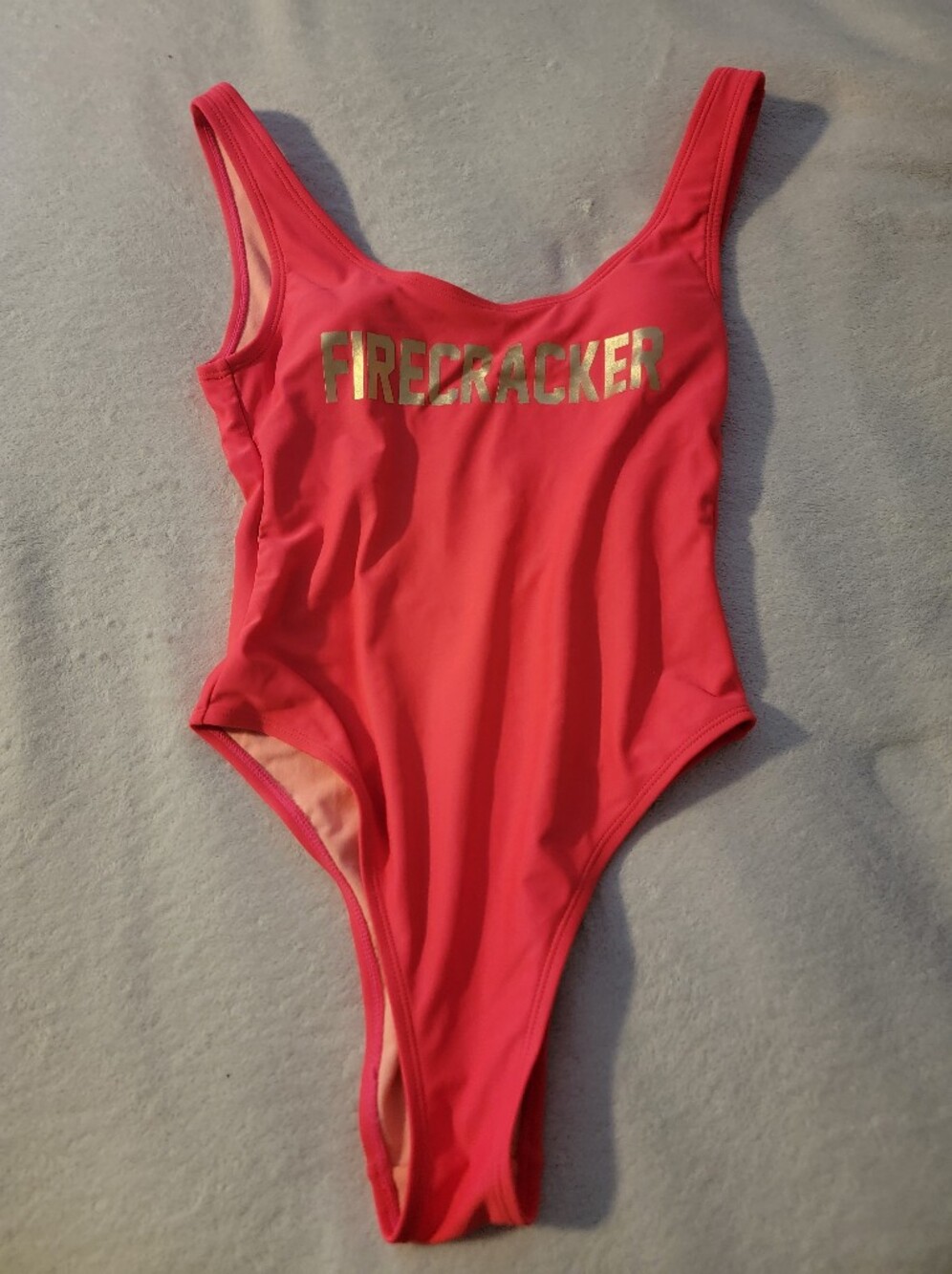 Xhilaration Peach and Coral Swim Top
